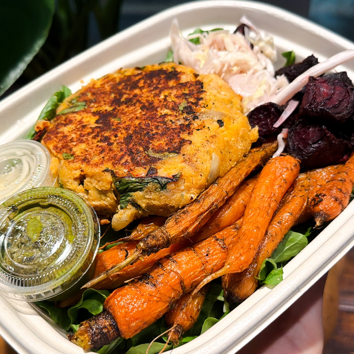 Choose Your Own Protein Over Farm Greens